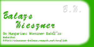 balazs wieszner business card